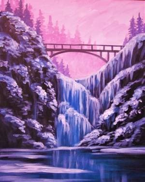 Frozen Falls - Paint Nite event in Toronto, ON