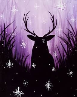 Stag In Snowfall thumbnail