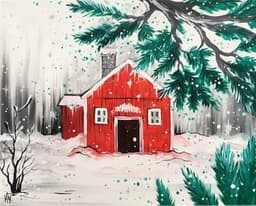 Red House in Snow thumbnail