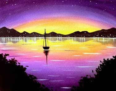 Night Sail II - Paint and sip event at Wooden Walls Distilling in St. John's, NL - PaintNite.com
