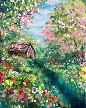 Past The Crabapple Trees, March 19th, The Colonial Inn Hillsborough — Painting