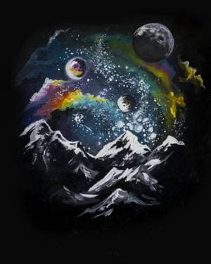 Rainbow Galaxy of Callisto - Paint Nite event in Pasadena , CA