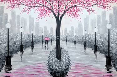 Lover's Stroll Partner Painting - Paint and sip event at Pita Jungle Ahwatukee in PHOENIX, AZ - PaintNite.com