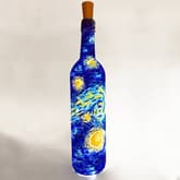 Starry Night Wine Bottle With Fairy Lights thumbnail