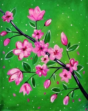 Spring Blooming - Paint and sip event at Bud's Lounge in Edmonton, AB - PaintNite.com