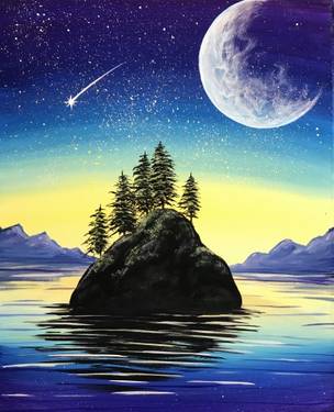 Starlight Island at Boston Pizza Milton — Painting