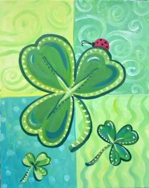 Whimsical Shamrock at Sidelines Sports Bar & Grill - Glen Burnie — Painting