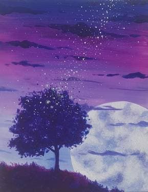 Fireflies into the Night Sky - Paint and sip event at The Tap - Regina in Regina, SK - PaintNite.com