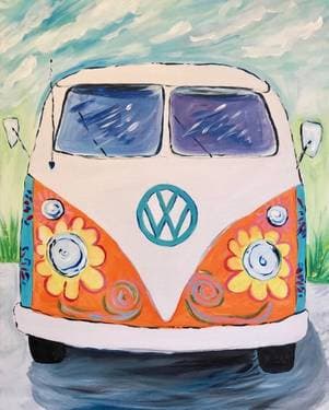 Groovy - Paint and sip event at Kickback on Fulton in Peoria, IL - PaintNite.com
