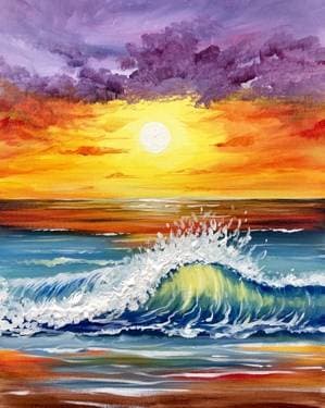 Sun Kissed Wave - Paint and sip event at Mossop's Social House in Toronto , ON - PaintNite.com