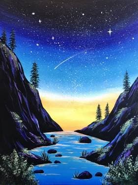 Starry Valley - Paint and sip event at Novotel Toronto Centre in Toronto, ON - PaintNite.com