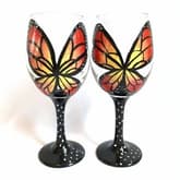Beautiful Butterfly Wine Glasses thumbnail