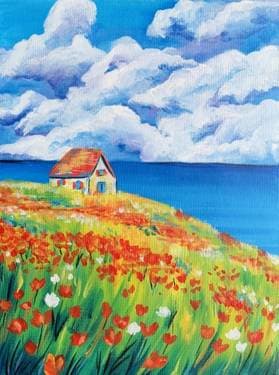 Cottage by the Sea II - Paint and sip event at Wild Wing Woodside Square in SCARBOROUGH, ON - PaintNite.com