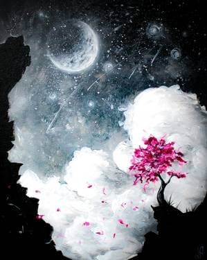 Cloudy in Pink - Paint and sip event at Moose McGuire's @ Hunt Club in Ottawa, ON - PaintNite.com