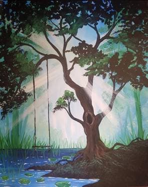 The Lily Pond - Paint and sip event at Old Spaghetti Factory in Duarte, CA - PaintNite.com