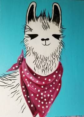Bandana Llama - Paint and sip event at Logan's Roadhouse Chico in Chico, CA - PaintNite.com