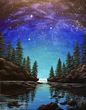 Midnight Falls - Paint and sip event at TalkTales Entertainment in Los Angeles , CA - PaintNite.com