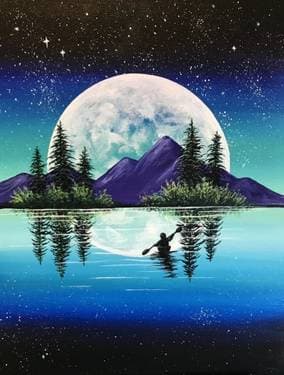 Moonshine Mountains - Paint Nite event in Surrey, BC