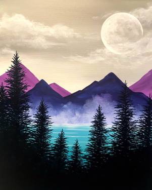 Misty Mountain Woodlands — Painting