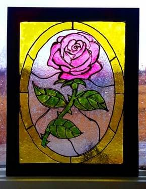 Faux Stained-Glass Painting with Frame - Customize Your Own Rose - Paint and sip event at The Flats Eatery + Drink Saskatoon in Saskatoon, SK - PaintNite.com
