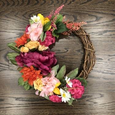 Tropical Summer time wreath — Painting