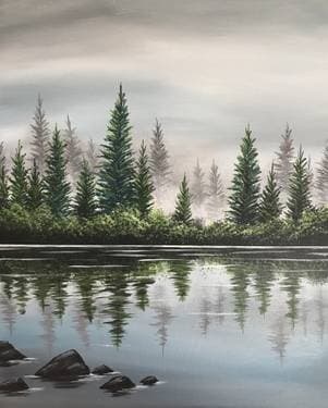 Still Water’s Edge - Paint and sip event at Broadway Bar and Grill Portobello in Ottawa, ON - PaintNite.com