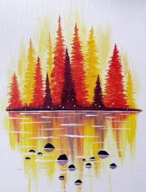 Forest of Gold - Paint and sip event at Crawford Brew Works in Bettendorf, IA - PaintNite.com