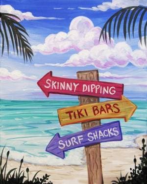 Beach Signs - Paint and sip event at Buffalo Wild Wings- Bel Air in BEL AIR, MD - PaintNite.com