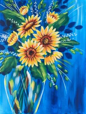 Sunflower Bouquet — Painting