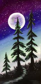 Coastal Moonlight - 10x20” Canvas thumbnail