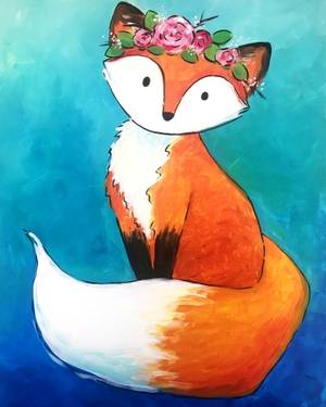 Flowery Fox — Painting