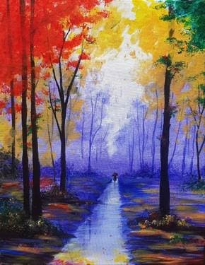 Strolling Through Autumn II - Paint and sip event at MTN WST Hard Cider in Salt Lake City, UT - PaintNite.com