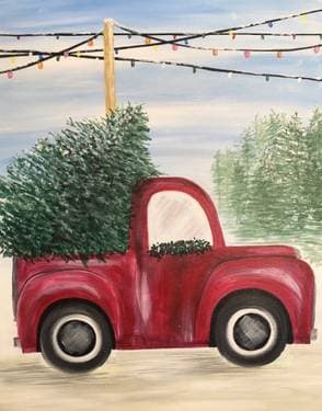 Old Truck at a Tree Farm - Paint and sip event at Durham Manor in Pickering, ON - PaintNite.com