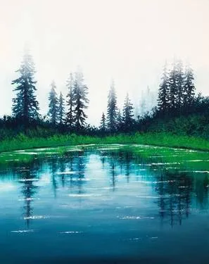 Paint Nite - Tranquility Lake — Painting