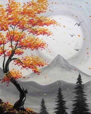 Simi Autumn Blossoms - Paint and sip event at Scores Boucherville in Boucherville, QC - PaintNite.com