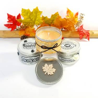Fall or Halloween Soy Candles — Painting