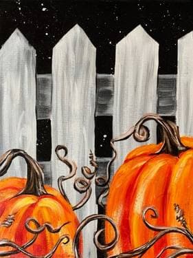Midnight Pumpkin Patch IV - Paint and sip event at Hardwick Crossing Country Club in Gilbertville, MA - PaintNite.com