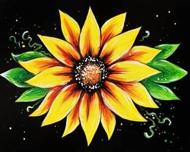Yellow Flower - Paint and sip event at 5ive Cities Brewing in Bettendorf, IA - PaintNite.com