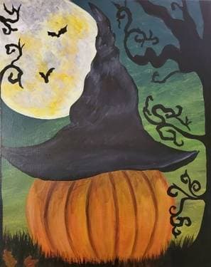 Spooky Hollow - Paint and sip event at Dave and Buster's (Woburn) in Woburn, MA - PaintNite.com