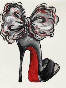 Black Stiletto With A Bow at Mtn. Mike's in Santa Rosa — Painting