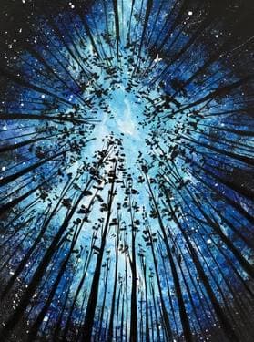 Perspective Forest Silhouette - Paint and sip event at Private Venue - Oregon/Washington in Portland, OR - PaintNite.com