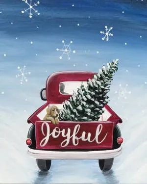 Joyful Tree Truck at Cascade Grill At Jubitz — Painting