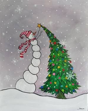 Reach for the Star - Paint and sip event at Montana's BBQ & Bar in Airdrie, AB - PaintNite.com