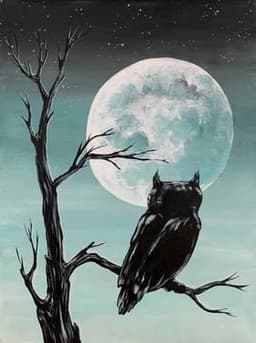 Full Moon Owl Silhouette thumbnail