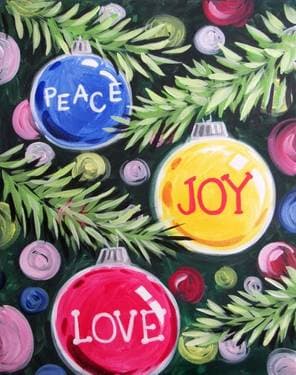 Peace, Joy, Love - Customizable - Paint and sip event at The Cinders Bar in Sacramento, CA - PaintNite.com