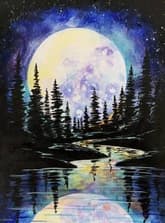 Full Moon Forest Reflections thumbnail
