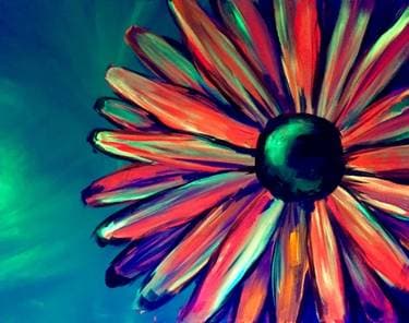 Electric Crazee Daizee (Black Light) - Paint and sip event at The Rec Room - Square One in Mississauga, ON - PaintNite.com