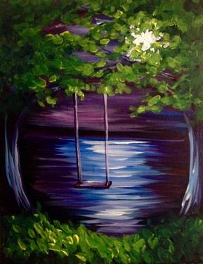 Swing Me Until the Moonlight — Painting