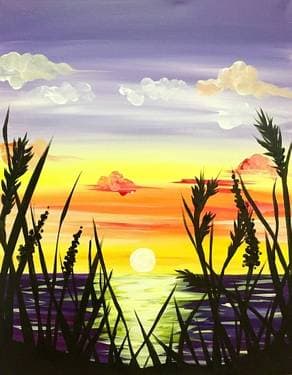 Beach Sunset II - Paint and sip event at Sunset Grill & Tap in Allston, MA - PaintNite.com