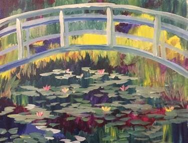 Impressionist Monet Bridge Over Lilies - Paint and sip event at Mossop's Social House in Toronto , ON - PaintNite.com
